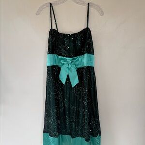 Taboo Black and Teal Dress
